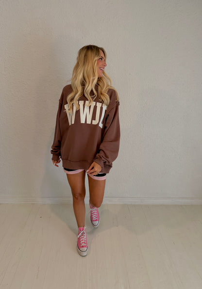 wwjd mockneck sweatshirt