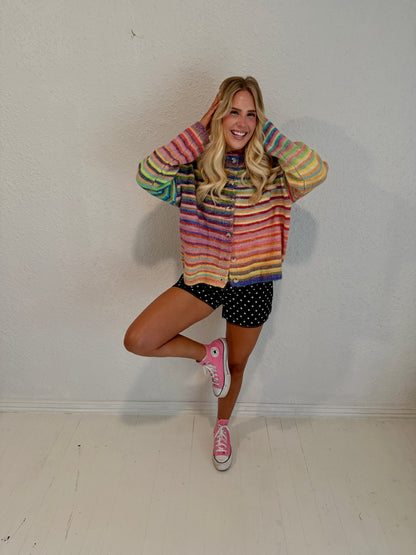 rainbow sherbet cardigan