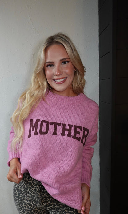 mother pink berry sweater