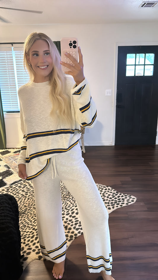 stripe knit set