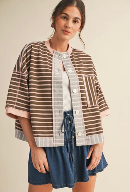 mocha blush oversized cardigan