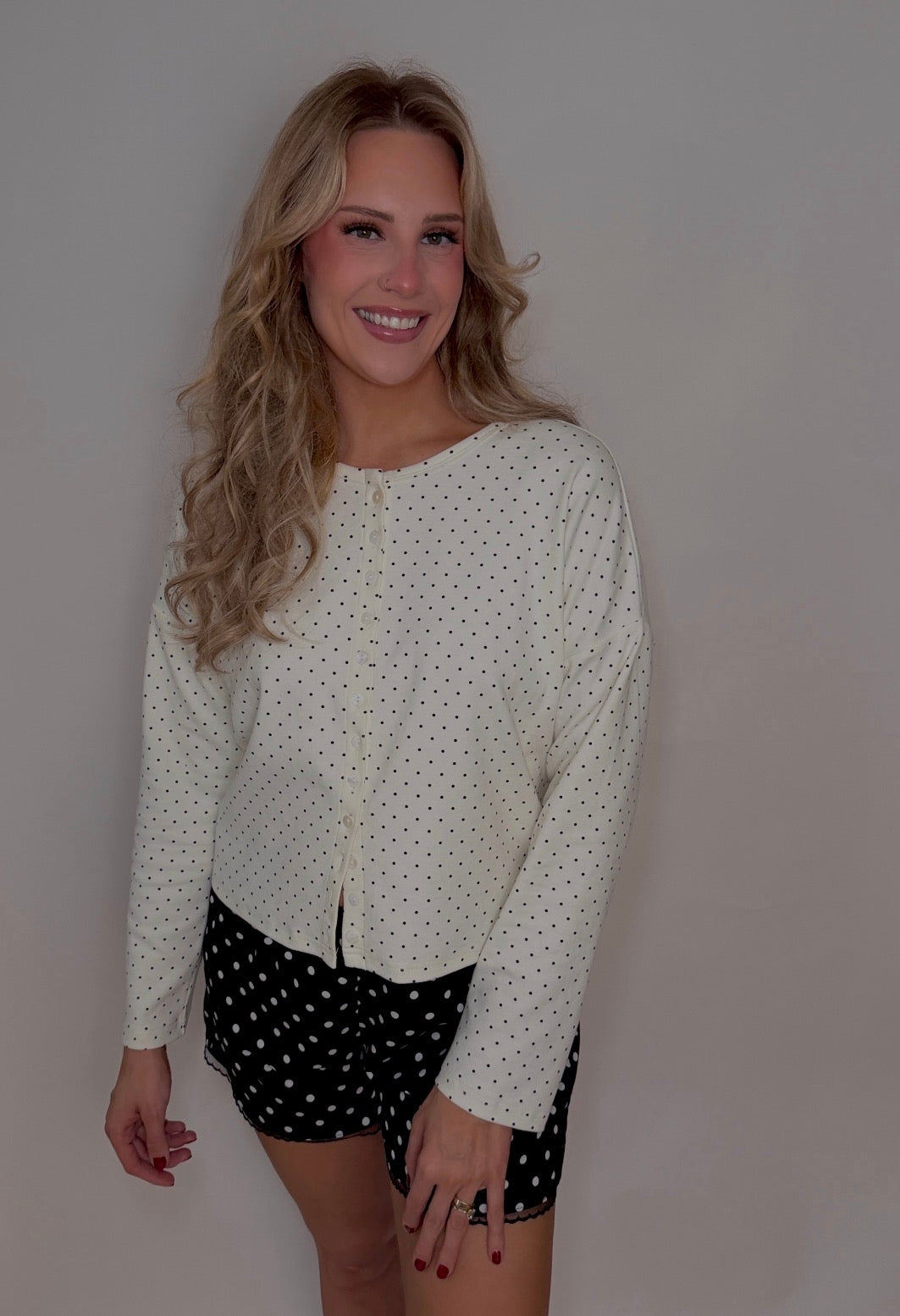 bailey mini dot cardigan
