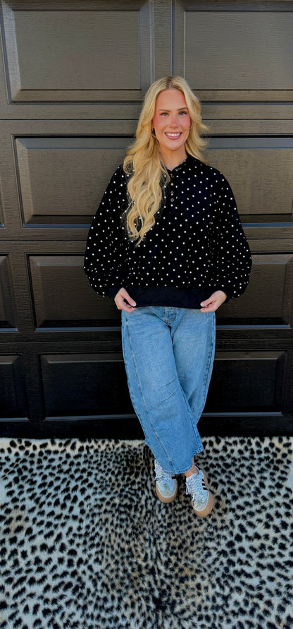 polka dot pullover