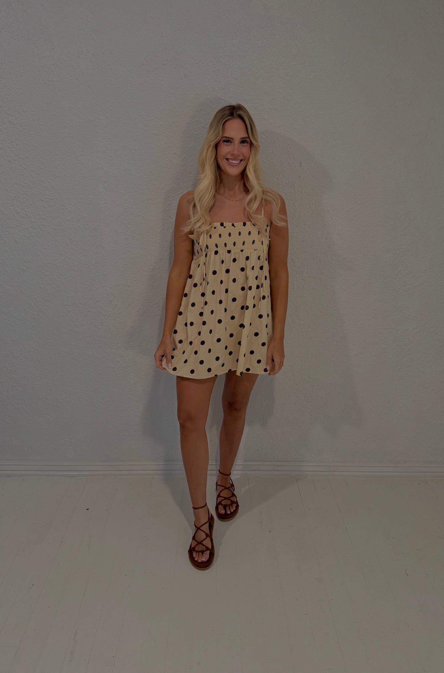 toffee dottie dress