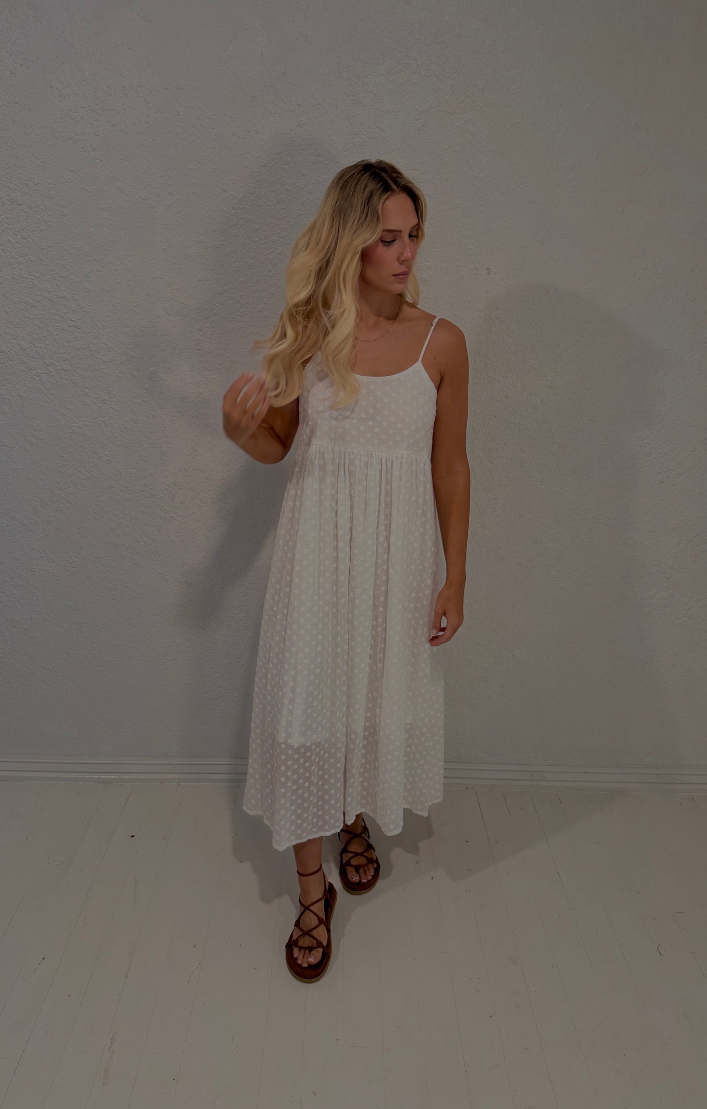 ivory bloom maxi dress