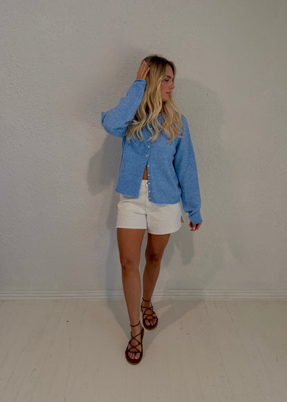 sky blue cardigan