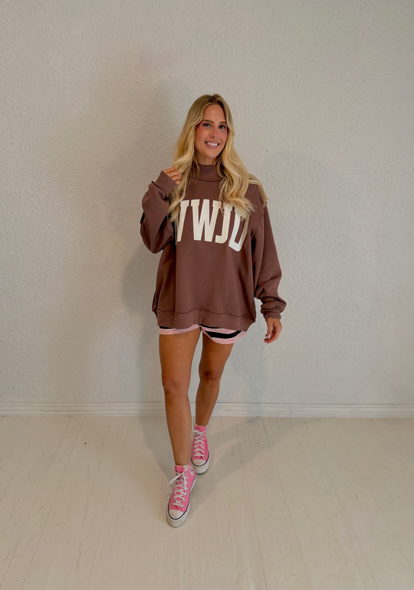 wwjd mockneck sweatshirt