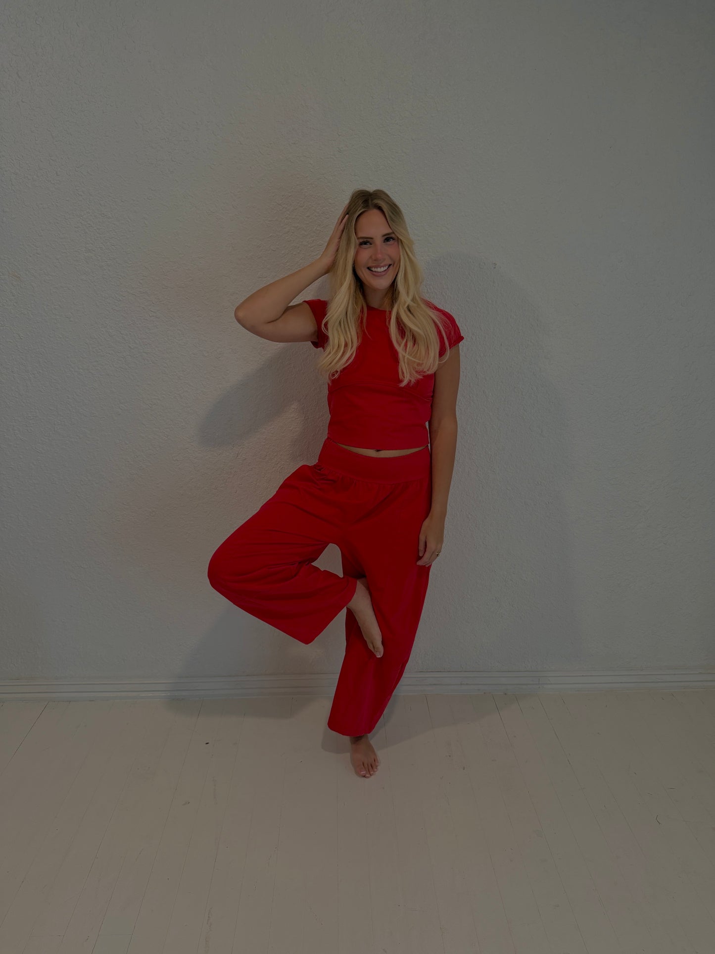 red on-the-go matching set