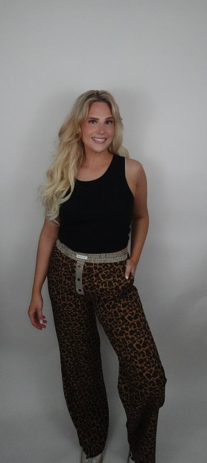 leopard boxer pants