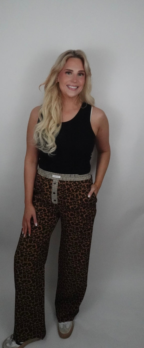 leopard boxer pants