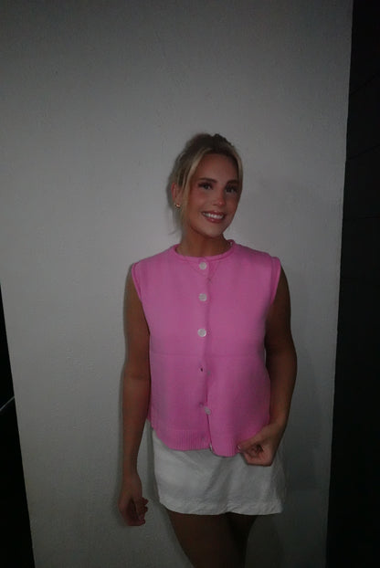 pink punch tank cardigan