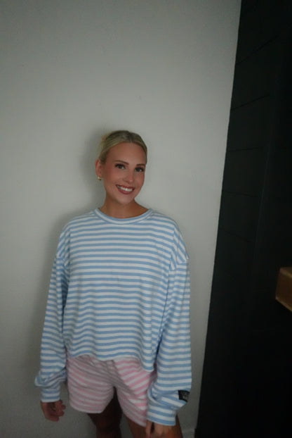 pink stripe short