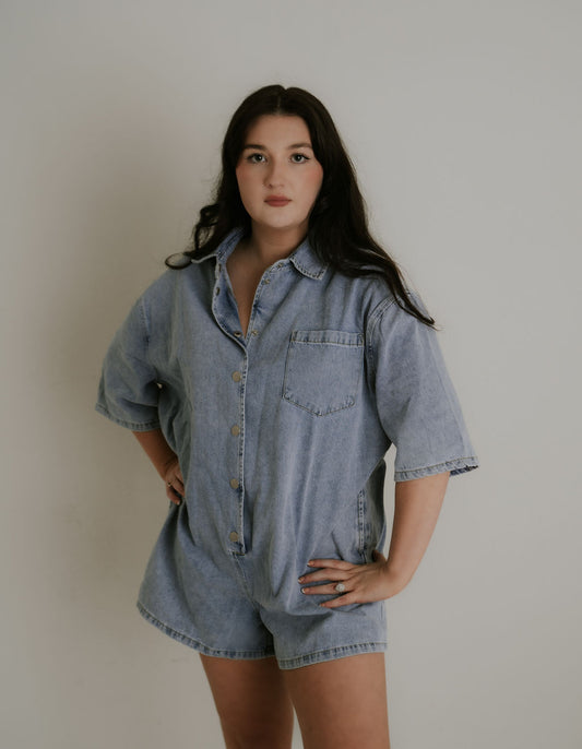 denim romper