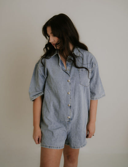 denim romper