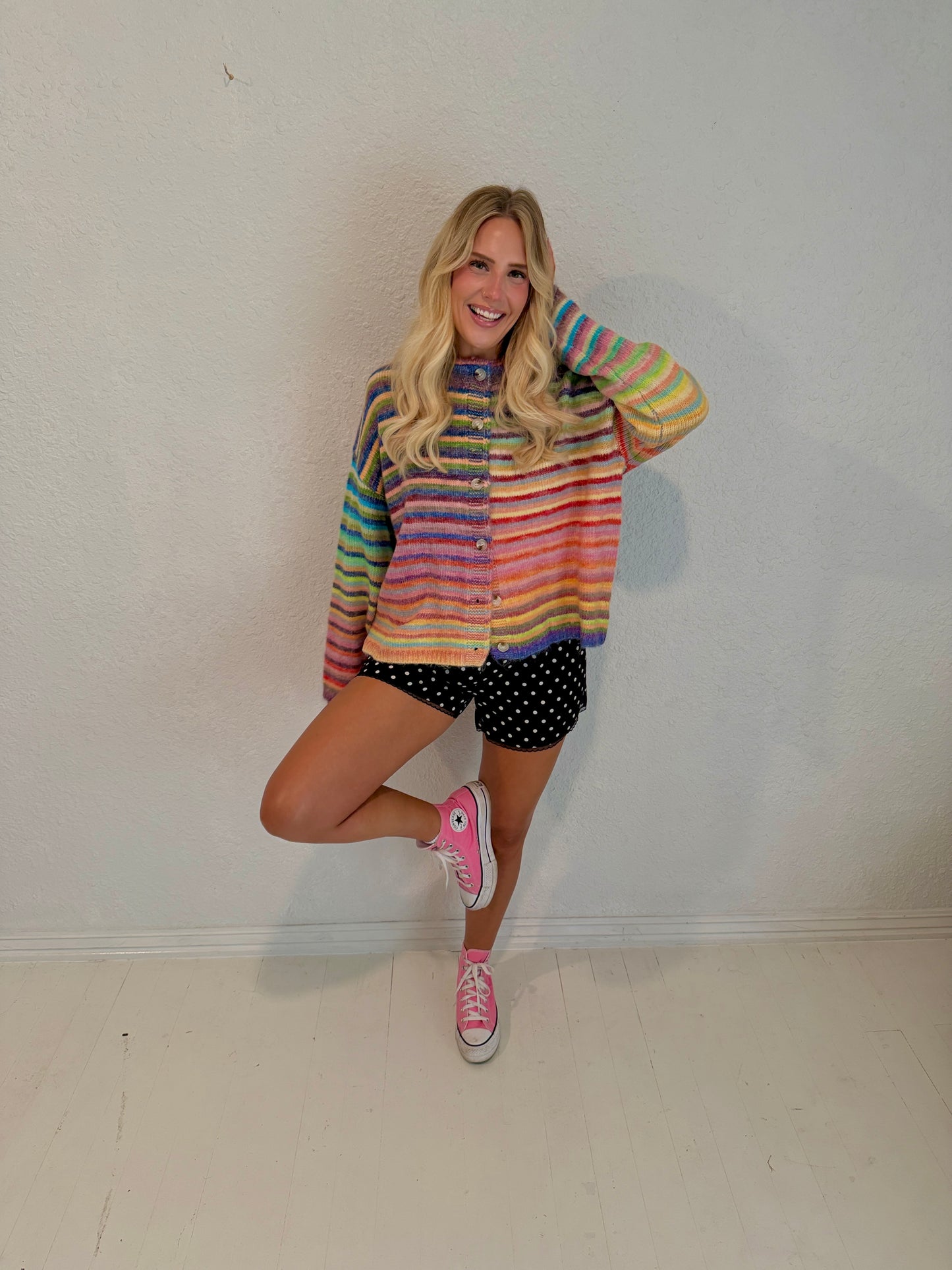 rainbow sherbet cardigan