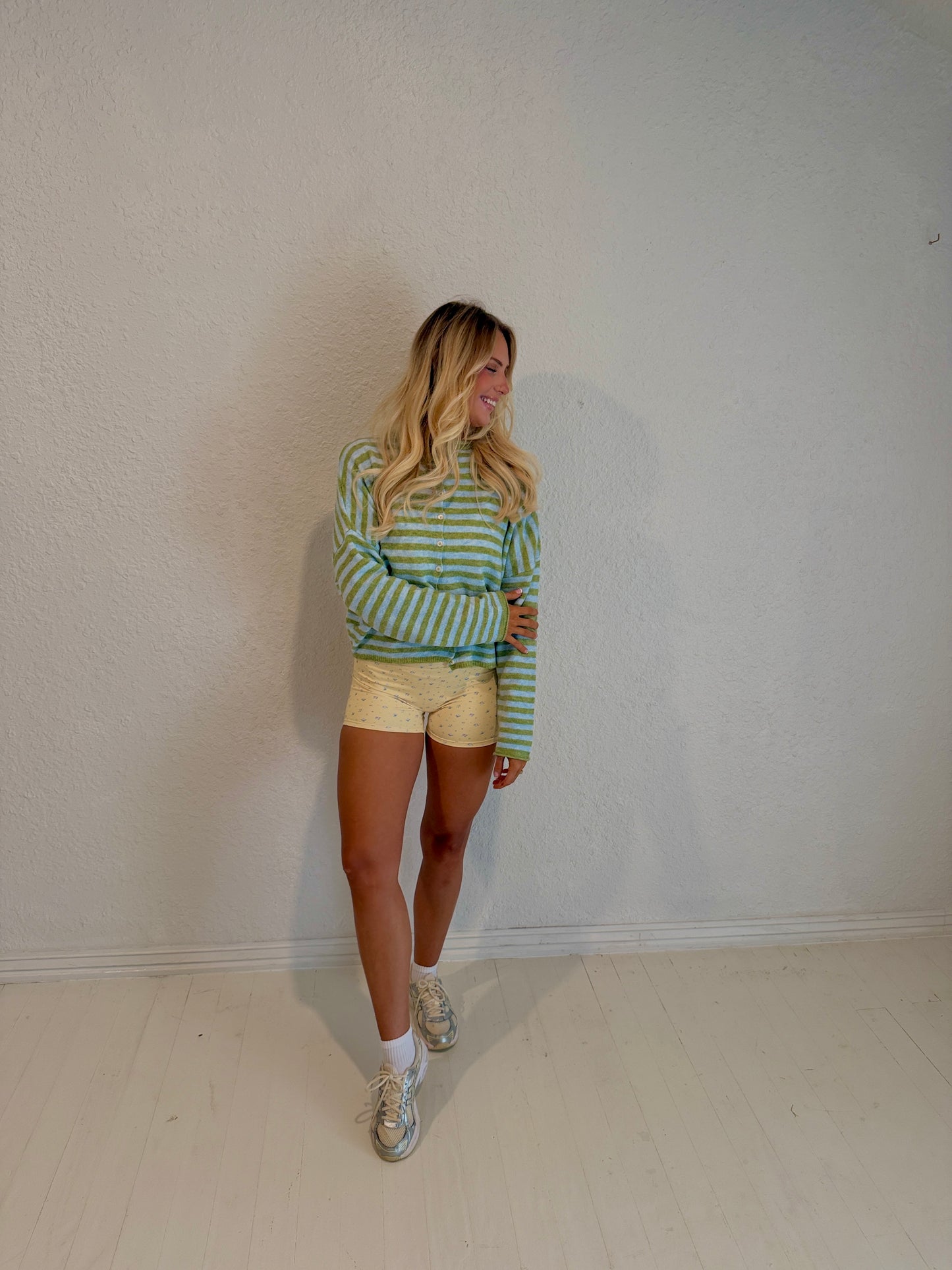 coastal calm stripe cardigan