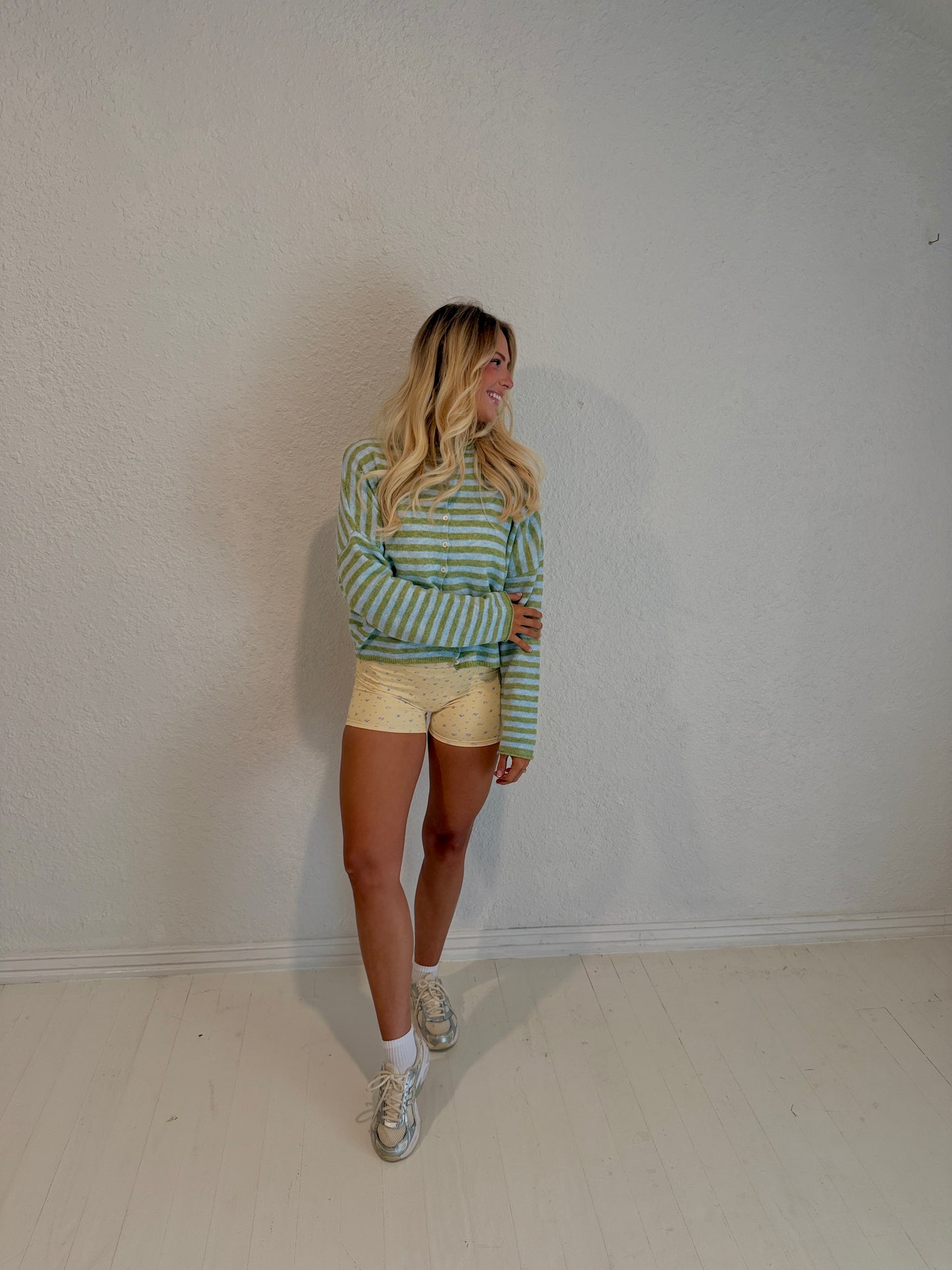 coastal calm stripe cardigan