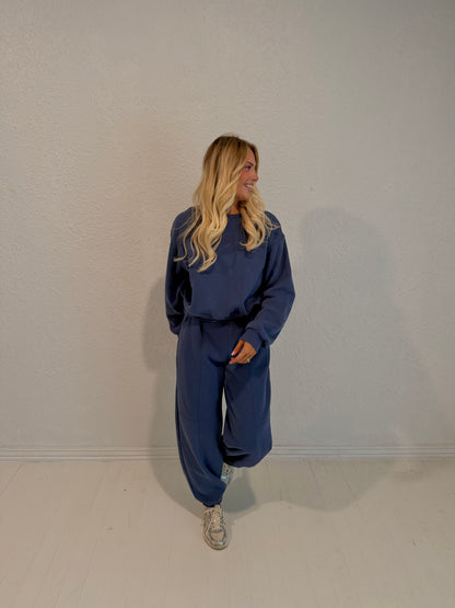navy sweat set