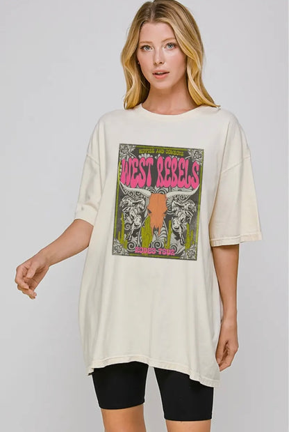 oversized west rebels vintage tee