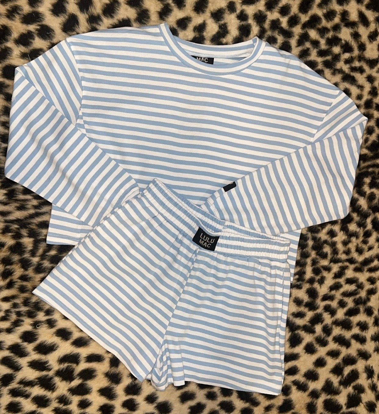 baby blue stripe long sleeve shirt