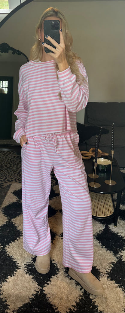 pink stripe pant