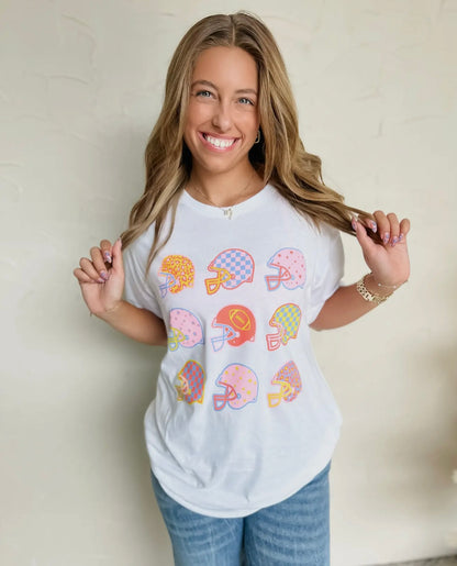 funky football graphic tee