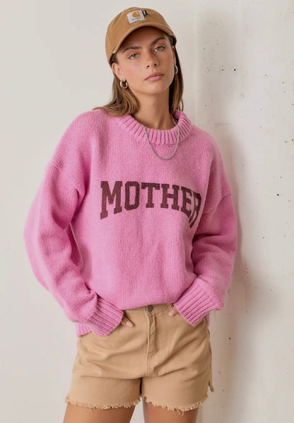 mother pink berry sweater