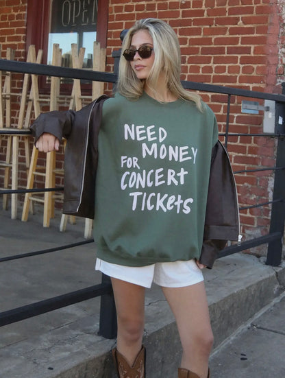 concert tickets sweatshirt