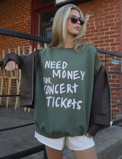 concert tickets sweatshirt