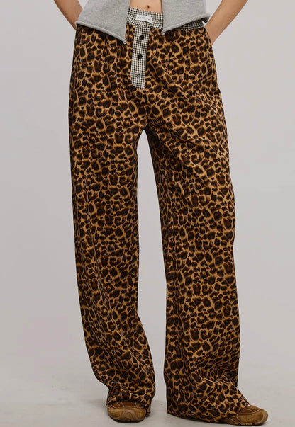 leopard boxer pants