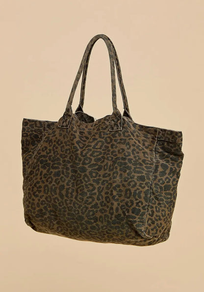 leopard tote bag