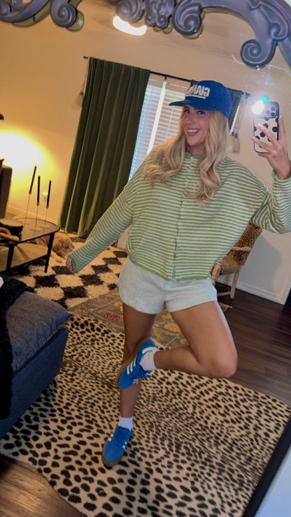 matcha stripe cardigan