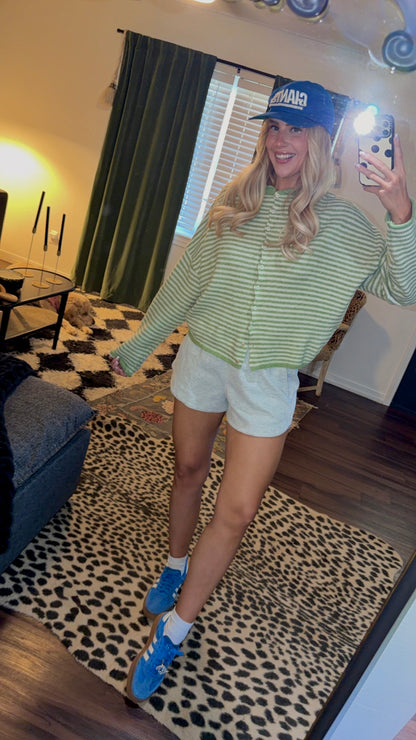 matcha stripe cardigan
