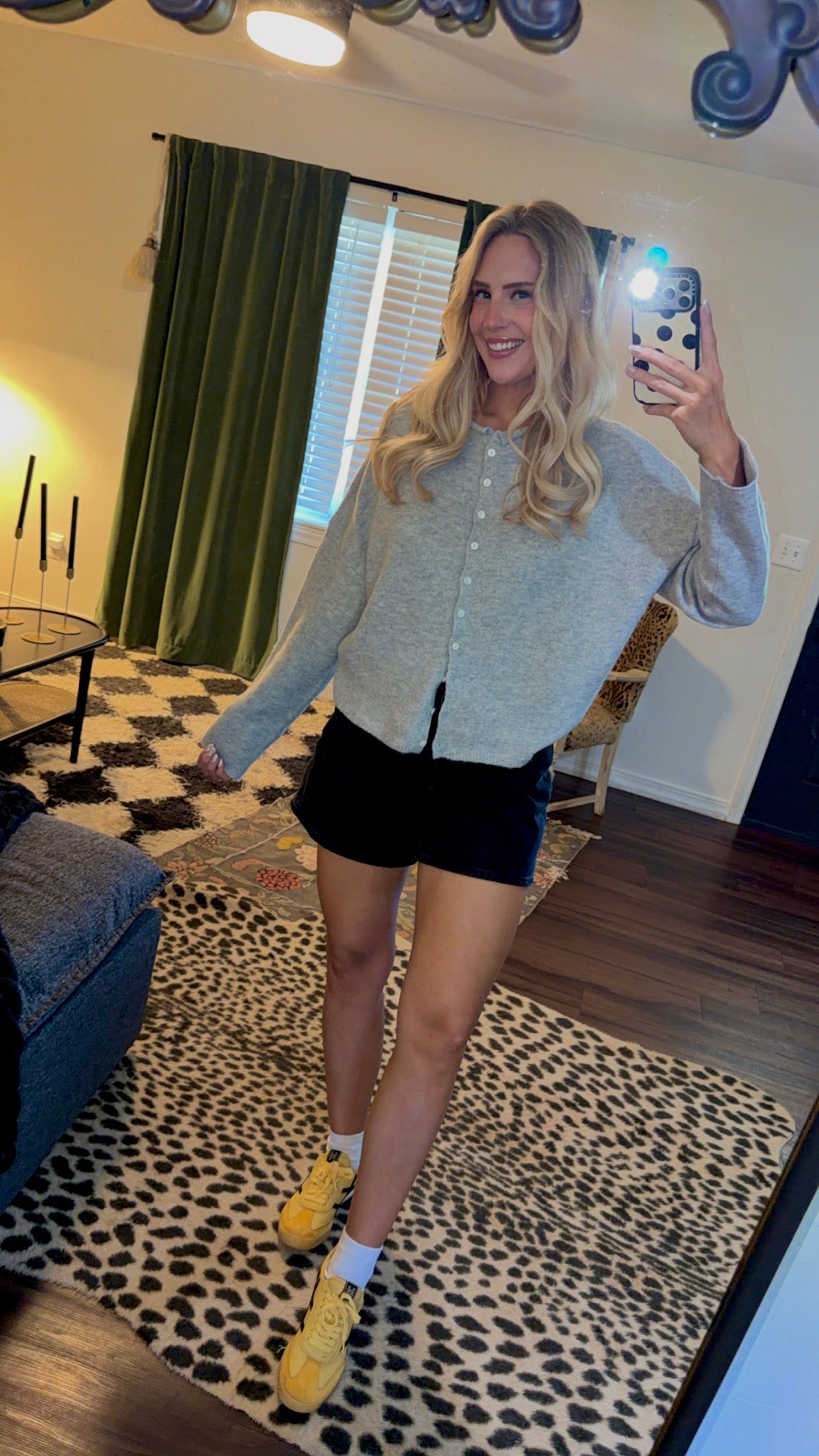 heather grey cardigan