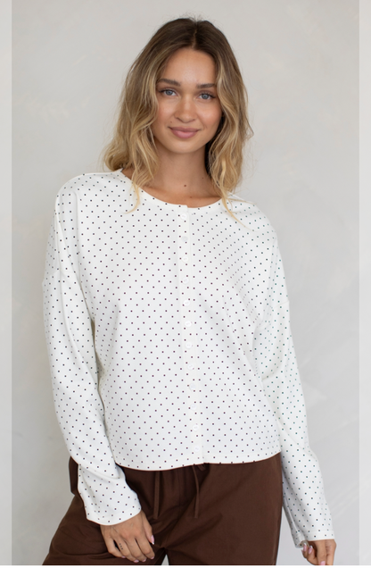 bailey mini dot cardigan
