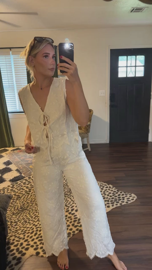 floral embroidery lace set